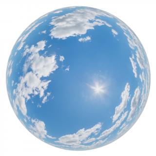 HDRi Skydome of Blue Clouded Sky 12K